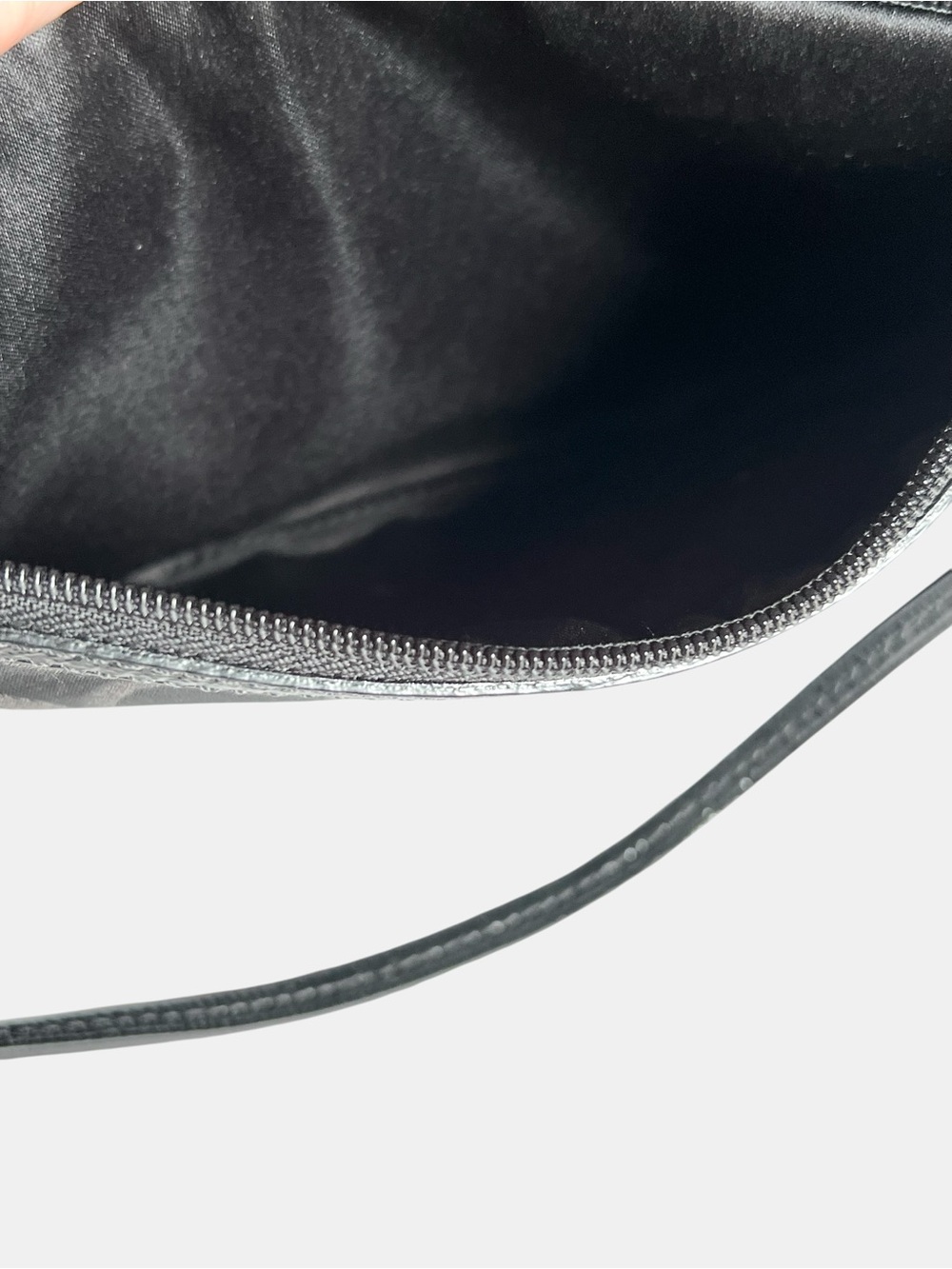 Coach Black Signature Wristlet with 3D Black and Silver Flower Appliqué Y2K - Picture 10 of 13